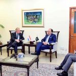 The new Ambassador of the Kingdom of the Netherlands to Pakistan, Mr. Robert-Jan Siegert, calls on Federal Minister for Finance and Revenue, Senator Muhammad Aurangzeb, at the Finance Division