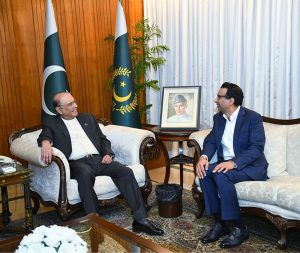 Chief Executive Officer of Siemens Healthineers Pakistan & Afghanistan, Khurram Jameel calls on President Asif Ali Zardari at Aiwan-e-Sadr