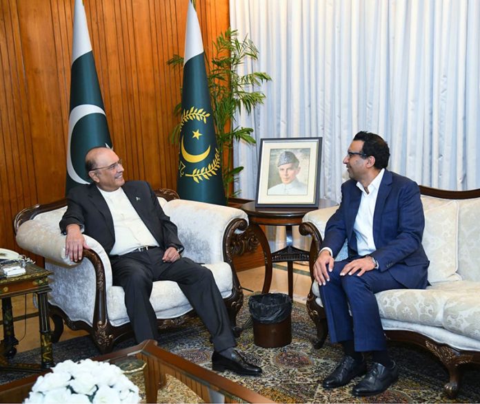 Chief Executive Officer of Siemens Healthineers Pakistan & Afghanistan, Khurram Jameel calls on President Asif Ali Zardari at Aiwan-e-Sadr