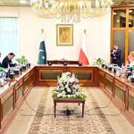Deputy Prime Minister and Foreign Minister Senator Mohammad Ishaq Dar in a delegation-level talks with his Polish counterpart Radoslaw Sikorski at the Ministry of Foreign Affairs