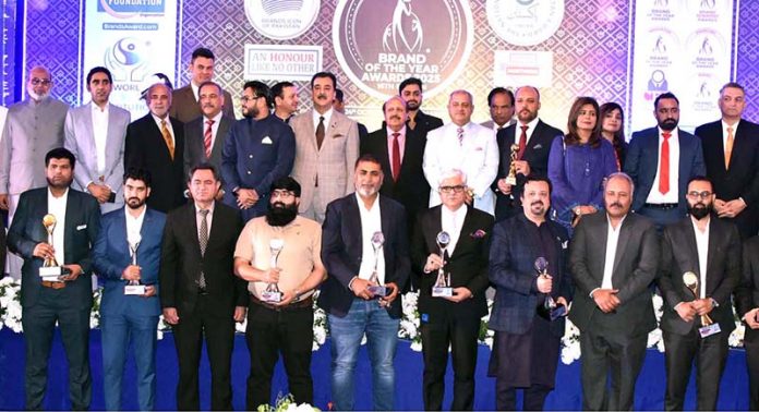 Chairman Senate, Syed Yousaf Raza Gilani in a group photo with award winners of the 16th edition of  Chairman Senate, Syed Yousaf Raza Gilani in a group photo with award winners of the 16th edition of