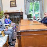 Federal Secretary Information and Broadcasting Ms. Ambreen Jan paid a farewell call on Prime Minister Muhammad Shehbaz Sharif