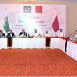 Delegations from Pakistan and Qatar attend the 6th Session of the Pakistan-Qatar Joint Ministerial Commission (JMC) in Islamabad, co-chaired by Federal Minister for Commerce, Jam Kamal Khan and Sheikh Faisal bin Thani bin Faisal Al Thani, Minister of Commerce and Industry of the State of Qatar