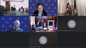 Chairman Prime Minister’s Youth Programme, Rana Mashhood Ahmad Khan in a virtual meeting with Assistant secretary General, Commonwealth Secretariat