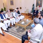 A delegation of Parliamentarians and Political leaders from Khyber Pakhtunkhwa call on Prime Minister Muhammad Shehbaz Sharif