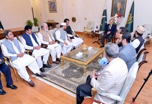 A delegation of Parliamentarians and Political leaders from Khyber Pakhtunkhwa call on Prime Minister Muhammad Shehbaz Sharif