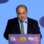 Advisor to the Prime Minister, Dr. Syed Tauqir Hussain Shah, speaking at the Rome Water Dialogue, convened by the Food and Agriculture Organization (FAO)