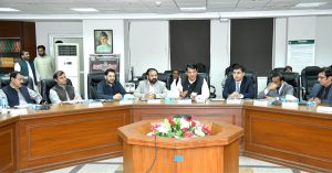Federal Minister for Kashmir Affairs, Gilgit Baltistan and SAFRON, Engr. Amir Muqam presiding a meeting to review preparations about Black Day to be marked on October 27