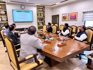 Federal Minister for National Heritage and Culture Division, Aurangzeb Khan Khichi in a meeting with Managing Director Green Tourism Pakistan Lt. Gen. (R) Hassan Azhar Hayat to discuss cultural collaboration