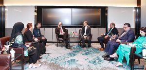 Federal Minister for Commerce, Jam Kamal Khan with the President of Amazon Web Services (AWS) Malaysia— the delegation expressed interest in strengthening Pakistan’s startup ecosystem and exploring investment opportunities in digital innovation and entrepreneurship, while discussing a potential visit of AWS leadership to Pakistan.