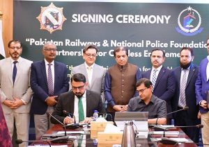 Pakistan Railways and National Police Foundation sign a historic agreement to digitalize railway revenue — a milestone towards the Prime Minister’s cashless vision.