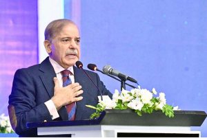 Prime Minister Muhammad Shehbaz Sharif addresses the launching ceremony of Prime Minister's Youth Laptop Scheme 2025.