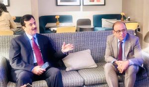 British member of Parliament Muhammad Yasin, A leader of Pakistani origin, called on Honourable Chairman Senate, Syed Yousaf Raza Gilani.