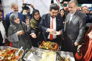 Sindh Governor Kamran Tessori visiting stalls during Diplomatic Bazaar.