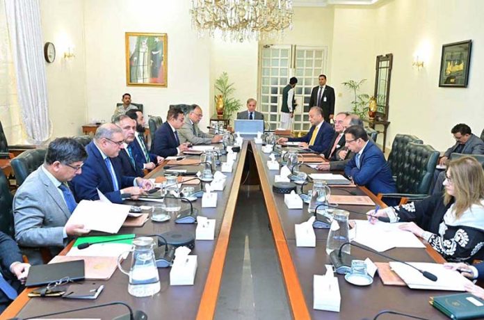 Prime Minister Muhammad Shehbaz Sharif chairs a meeting regarding climate change induced losses and mitigation plan for the next year's Monsoon