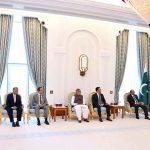 President Asif Ali Zardari in a meeting with His Highness Sheikh Tamim bin Hamad Al Thani, Amir of the State of Qatar at the Amiri Palace.