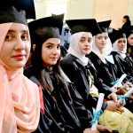Graduates pose for photo after getting degree certificates at the 7th convocation 2025 Islamabad Model College for Girls F-6/2