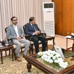 Acting President Syed Yousuf Raza Gilani in a meeting with the Chairman Capital Development Authority (CDA) at Aiwan-e-Sadr
