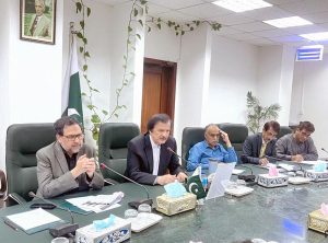 Special Assistant to the Prime Minister Haroon Akhtar Khan chairing a high-level meeting with PASDEC and All Pakistan Marble Industry Association.