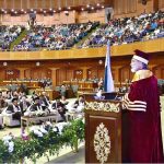 Federal Minister for Science and Technology Khalid Hussain Magsi attending the Convocation of COMSATS University Wah Campus as Chief Guest