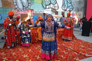 Artists performing traditional dance during Ten-Day annual folk festival “Lok Mela 2025” at Lok Virsa