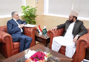 Federal Minister for Religious Affairs and Inter-Faith Harmony Sardar Muhammad Yousaf meets Ambassador of Egypt to Pakistan, Dr. Ihab Mohamed Abdelhamid Hassan.
