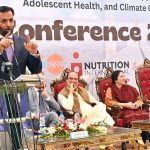 Federal Minister for National Health Services, Regulations and Coordination Syed Mustafa Kamal addresses the 15th International Public Health Conference 2025 organized by the Health Services Academy.