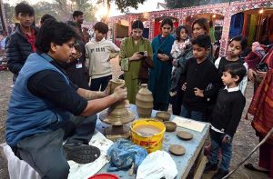 Artists performing traditional dance during Ten-Day annual folk festival “Lok Mela 2025” at Lok Virsa