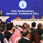 Chairman Senate and Founding Chairman of Inter-Parliamentary Speakers’ Conference (ISC) Syed Yousaf Raza Gillani addressing the inaugural session of the Inter-Parliamentary Speakers’ Conference (ISC) “Peace, Security and Development”.