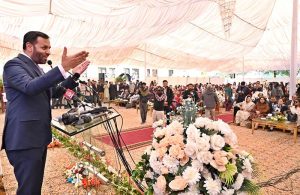 Federal Minister for National Health Services, Regulations and Coordination Syed Mustafa Kamal addresses the 15th International Public Health Conference 2025 organized by the Health Services Academy.
