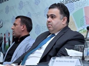 Minister of State for Public Communication and Digital Platforms, Fahd Haroon, addresses a seminar titled “Planetary Development Beyond 2030: Rethinking Global Priorities in an Age of Disruption” at Allama Iqbal Open University.