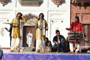 Entrepreneurs selling traditional food at a stall at Ten-Day annual folk festival “Lok Mela 2025” at Lok Virsa