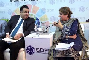 Minister of State for Public Communication and Digital Platforms, Fahd Haroon, addresses a seminar titled “Planetary Development Beyond 2030: Rethinking Global Priorities in an Age of Disruption” at Allama Iqbal Open University.