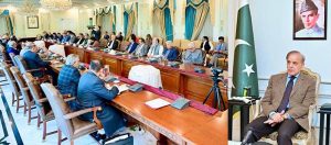 Prime Minister Muhammad Shehbaz Sharif chairs Federal Cabinet Meeting from Baku through video link