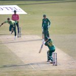 A view of the last ODI match of the three-match series between Pakistan and South Africa teams at Iqbal Stadium