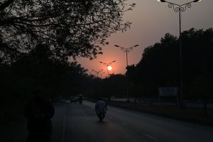 An attractive view of sunset in the Federal Capital