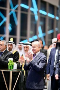 Prime Minister Muhammad Shehbaz Sharif among business community at the reception hosted by the Deputy Prime Minister of Bahrain at the Economic Development Board Headquarters in Manama in the Kingdom of Bahrain.