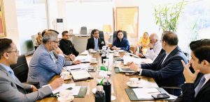 Federal Minister for Railways Muhammad Hanif Abbasi meets Senior Minister Maryam Aurangzeb in Lahore to discuss joint development initiatives between Pakistan Railways and the Government of Punjab.