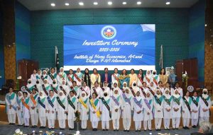 Members of Students Council taking oath in a ceremony at Institute of Home Economics, Art and Design College F-11/1