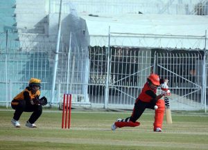 Cricket players perform in full during the match between Victory Women and Stars Women during the National Women's One Day Tournament 2025-26 at Iqbal Stadium organized by Pakistan Cricket Board. APP/TWR/MAF/FHA/SSH