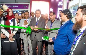 – Mr. Rana Ihsaan Afzal Khan, Coordinator to the Prime Minister on Commerce, cuts the ribbon to inaugurate the Pakistan Pavilion at Beauty West Africa 2025, highlighting Pakistan's growing beauty and personal care export potential.