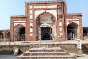 Renovation work continues at the historic mosque of Akbari Sarai, originally built during the Suri period and later given its grand architectural form under the reign of Mughal Emperor Shah Jahan.