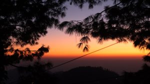 An eye catching scenic view of the Horizon at evening time at the hill town of Nathia Gali.
