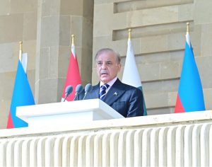 Prime Minister Muhammad Shehbaz Sharif delivers speech at a ceremony of Victory Day of Azerbaijan