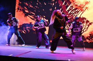 Anisha Thai (Hong Kong) and X. Sovapa perform their dance at the World Cultural Festival 2025 at the Arts Council