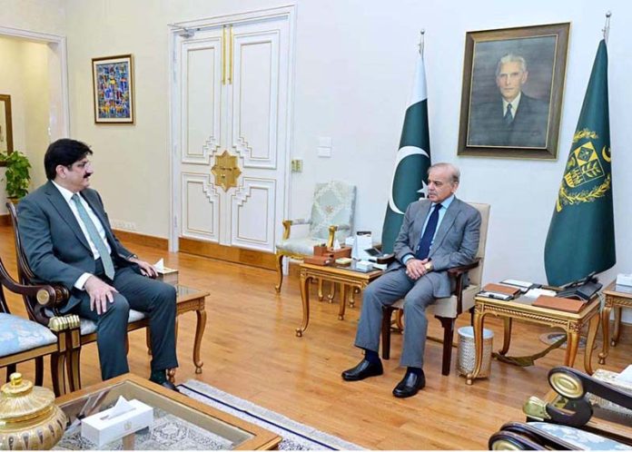 Chief Minister Sindh Syed Murad Ali Shah called on Prime Minister Muhammad Shehbaz Sharif