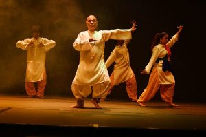 Anisha Thai (Hong Kong) and X. Sovapa perform their dance at the World Cultural Festival 2025 at the Arts Council