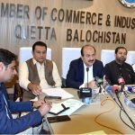 Chairman PMYP Rana Mashhood Ahmed Khan addresses to members of the Quetta Chamber of Commerce & Industry