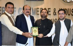 Chairman PMYP Rana Mashhood Ahmed Khan addresses to members of the Quetta Chamber of Commerce & Industry