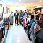 A delegation of M.Phil and PHD students from NUML University, Islamabad visiting Senate Museum at Parliament House